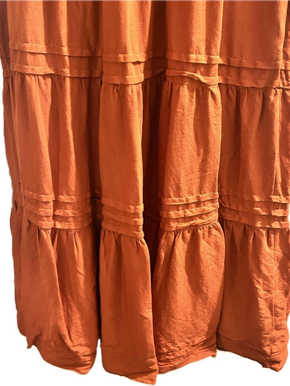 Anthropologie (Maeve) Somerset Maxi Dress, Linen Edition, in Orange - Picture 4 of 13
